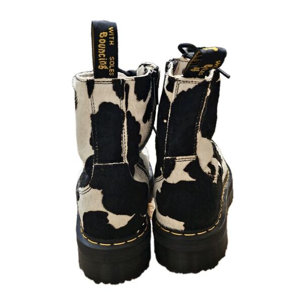 DR. MARTENS JADON HAIR-ON COW PRINT PLATFORM BOOTS MSRP $270 Mens 11 WMS 12 - Picture 6 of 8